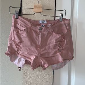 Pink Jean Shorts